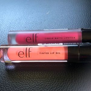 E.L.F. Brand 2 differ colors and kind one pink matte lipstick, and coral tint